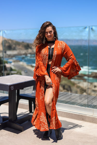 Kimono Emperatriz Coral Terracota